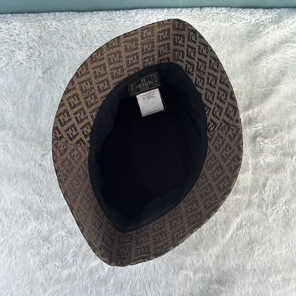 Women’s Fendi Brown Monogram Bucket Hat Size M - Picture 3 of 6